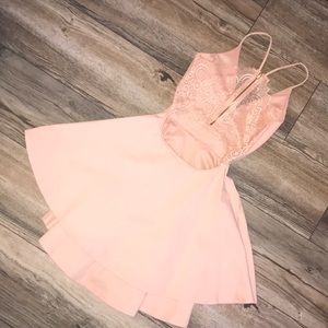 Ballerina Pink dress with lace back